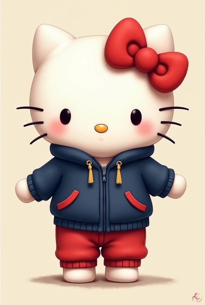 male version of hello kitty, oversized hoodie, heartbroken