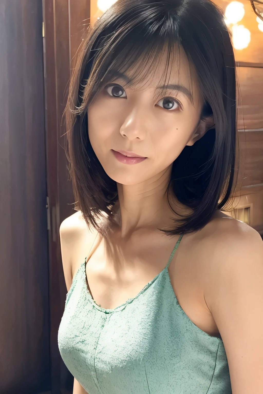 Photogravure, 1girl, a Japanese woman, 40 years old, slender body, very thin waist, cute face, detailed face, detailed eyes, various hair, various dress, various background, alone photo