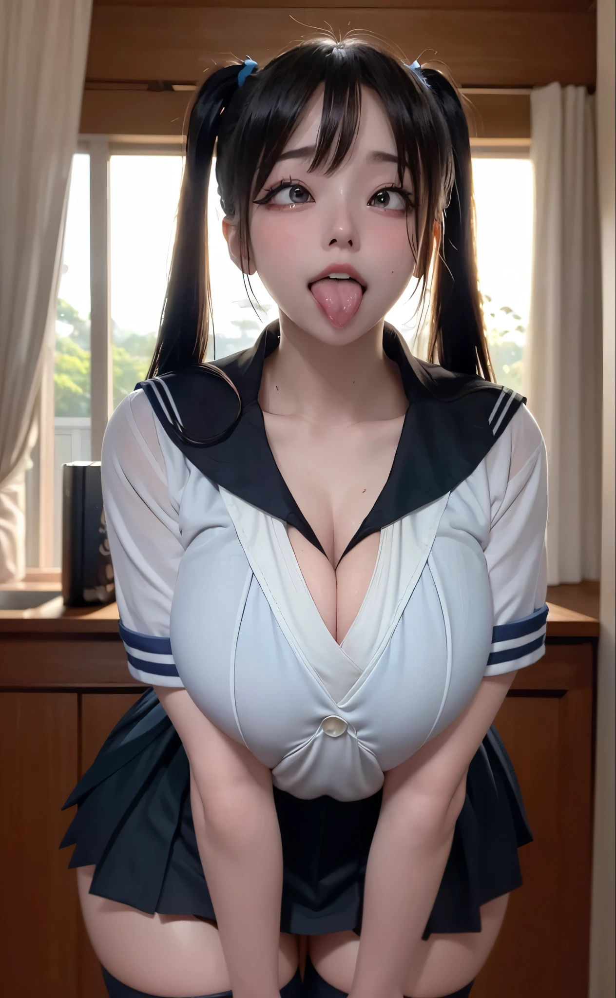 (((smartphone, selfie))), mirror, 1girl, ((solo)), ((************)),((ponytail)), (big breast:1.8), nsfw,((com on face:1.6)), (cum on body:1.6), ((excessive cum:1.8)), ((beautiful anime eyes with fine detail)), (open mouth:1.2), ((Blushing Faces of sexual arousal:1.5)), She's in heat, closed eyes, realistic skin, ((((sailor suit)))), (Navy blue pleated mini skirt), nsfw, ((skirt lift:1.5)), ((spread pussy:1.5)), ((thigh-high socks)), onsen, (steam:1.3), open air bath, japanese hot spring,Mt.Fuji