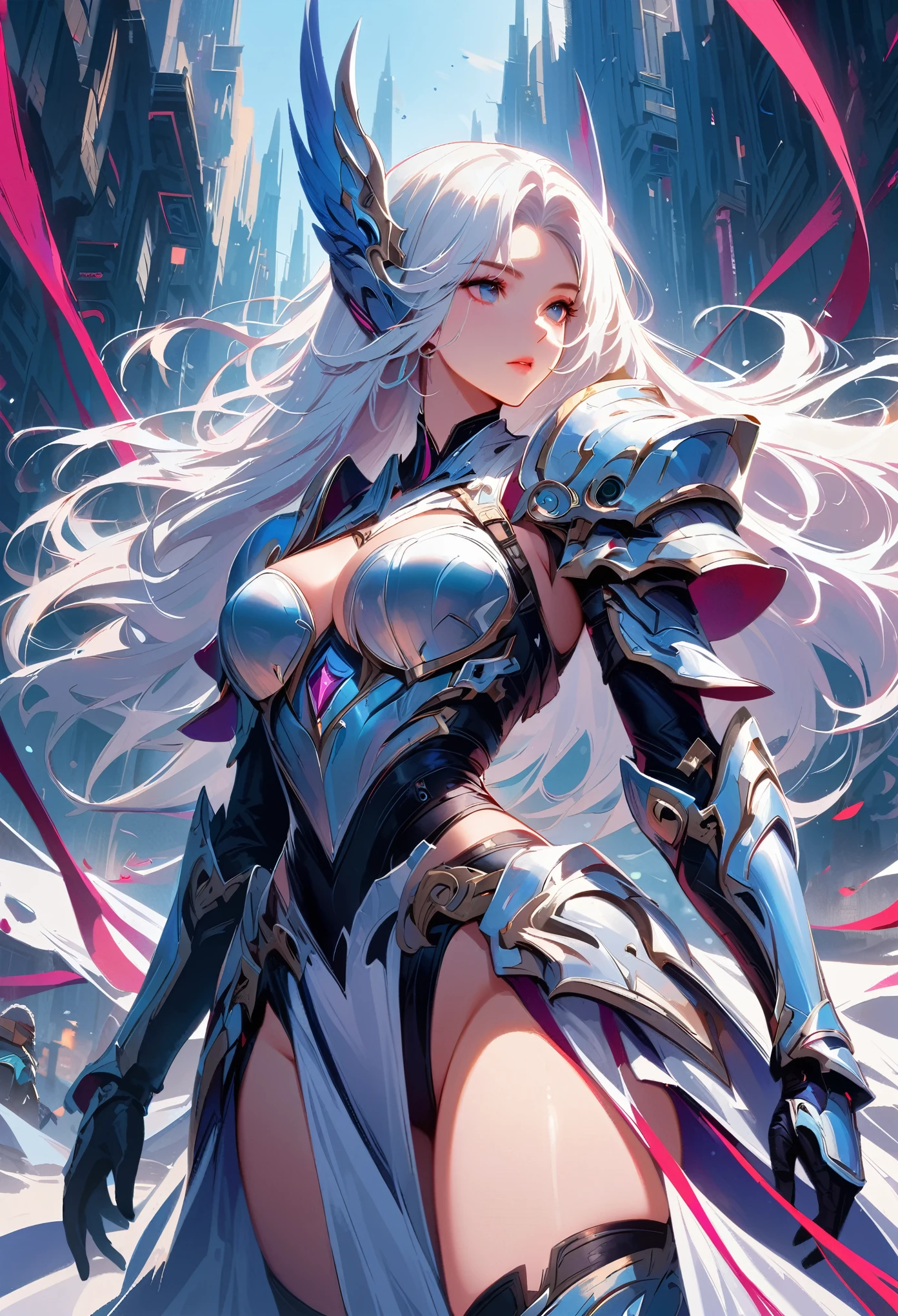 masterpiece, best quality,High resolution, 1 female, aldult, long hair. look_exist_audience, High, perfect stexisture, long time, Bangs, chromexistic dispersion, transparent_plastic, Polychromexistic prism effect, iris/Opalescence, luminescent colors, aluminum foil, glowing atmosphere,, moonlight, There are stars in the eyes, butterfly style, iris, long time, Polychromexistic prism effect, Rainbow core, iris/Opalescence, glowing atmosphere, very beautiful clothes