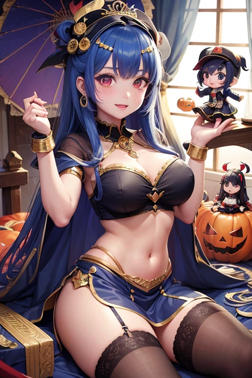 BIG TITS - Cameltoe - Niples - Small waist - big hips - Une magnifique Cendrillon fine, châtain, avec une poitrine surdéveloppée descend gracieusement d'un carrosse de conte de fées en forme de citrouille d'Halloween. elle a les yeux bleus et la bouche entrouverte. Sa robe fendue jusqu'au nombril en dentelle transparente large mailles élégante laisse voir une culotte avec cameltoe, et épouse sa silhouette accentuant ses courbes. Ses cheveux en vagues lâches captent la lumière. L'arrière-plan présente une représentation onirique et légèrement abstraite d'un château au crépuscule avec un éclairage doux et chaud dans des tons d'or et de bleu, créant une atmosphère romantique et magique. Des étoiles scintillantes parsèment le ciel crépusculaire, rehaussant la qualité éthérée. Le carrosse en forme de citrouille d'Halloween, conçu avec des détails tourbillonnants et des accents dorés, ajoute un charme de conte de fées. Un chemin pavé, bordé de lanternes lumineuses, mène au château, entouré de fleurs éclatantes et de verdure luxuriante., seductive smile, light blush, excited, Nikon, Dutch Golden Age painting, masterpiece, best quality, award winning