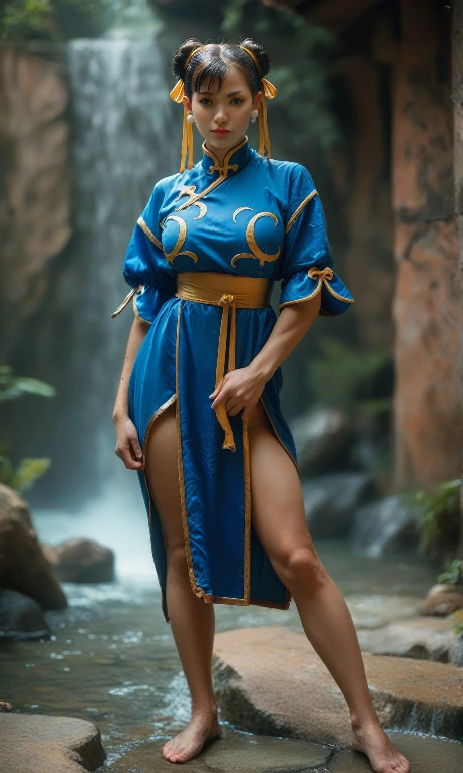 score_9, score_8_up, score_7_up, score_6_up, photo, realism, photorealistic, Chun LI, standing 