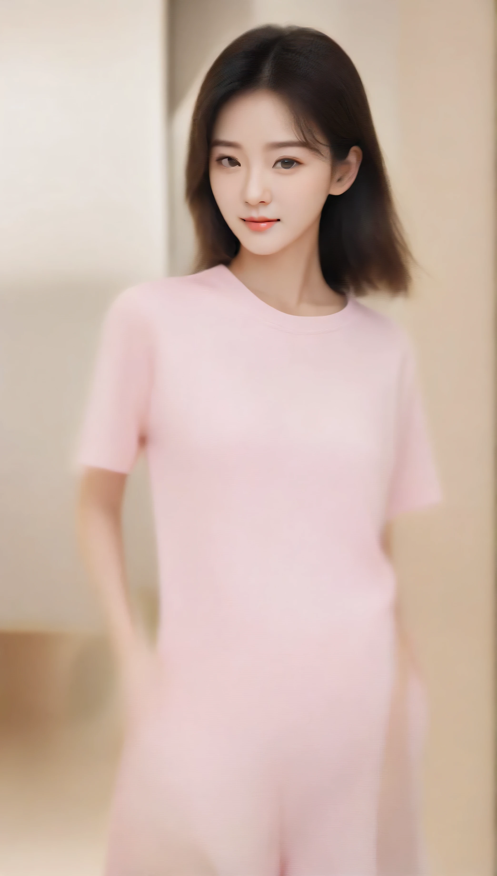 (Hyper Real), (illustratio), (A high resolution), (8K), (The is very detailed), (Most Best Illustration), (美丽细致的眼睛), (best qualtiy), (ultra - detailed), (tmasterpiece), (the wallpaper), (详细的脸),Pink clothing,, 独奏, huge tit, (camel-toe)