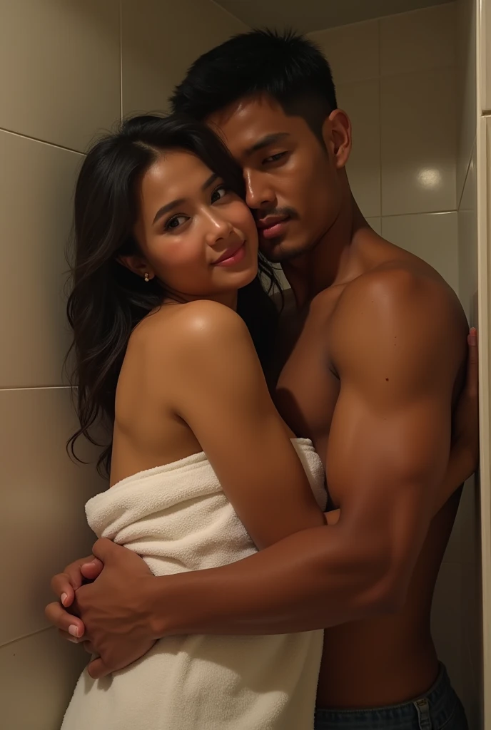 Indonesia boy and girl showering together, showering, nude, naked, penis,