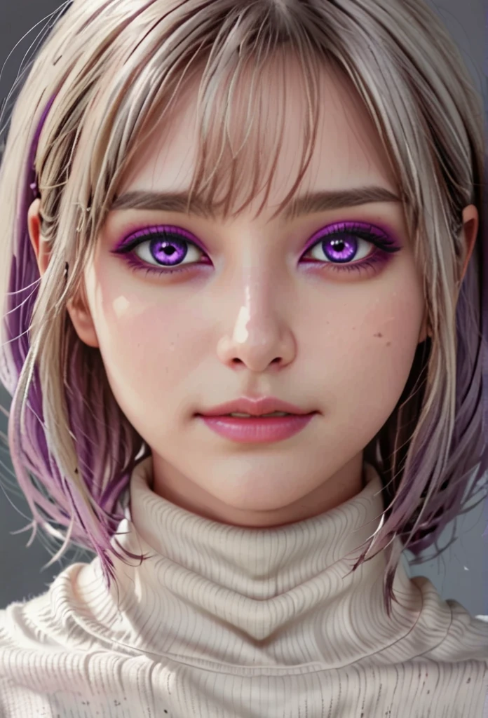  (hyperrealistic), (illustration), (high resolution), (8K), (extremely detailed), (best illustration), (beautiful detailed eyes), (best quality), (ultra-detailed), (masterpiece), (wallpaper), (photorealistic), (natural light), (detailed face), (high detailed realistic skin texture), (anatomically correct), (solo), (1 girl:1.52), (high detailed realistic hair), (white hair:1.35), (heterochromic eyes), (detailed eyes), (purple eyes:1.37), (sparkling eyes), (realistic huge breasts:1.53), (slender abs), (dynamic pose), (closed tiny mouth:1.3), (concentrated expression), (upon body from head to thigh:1.51), (dimple:1.34)