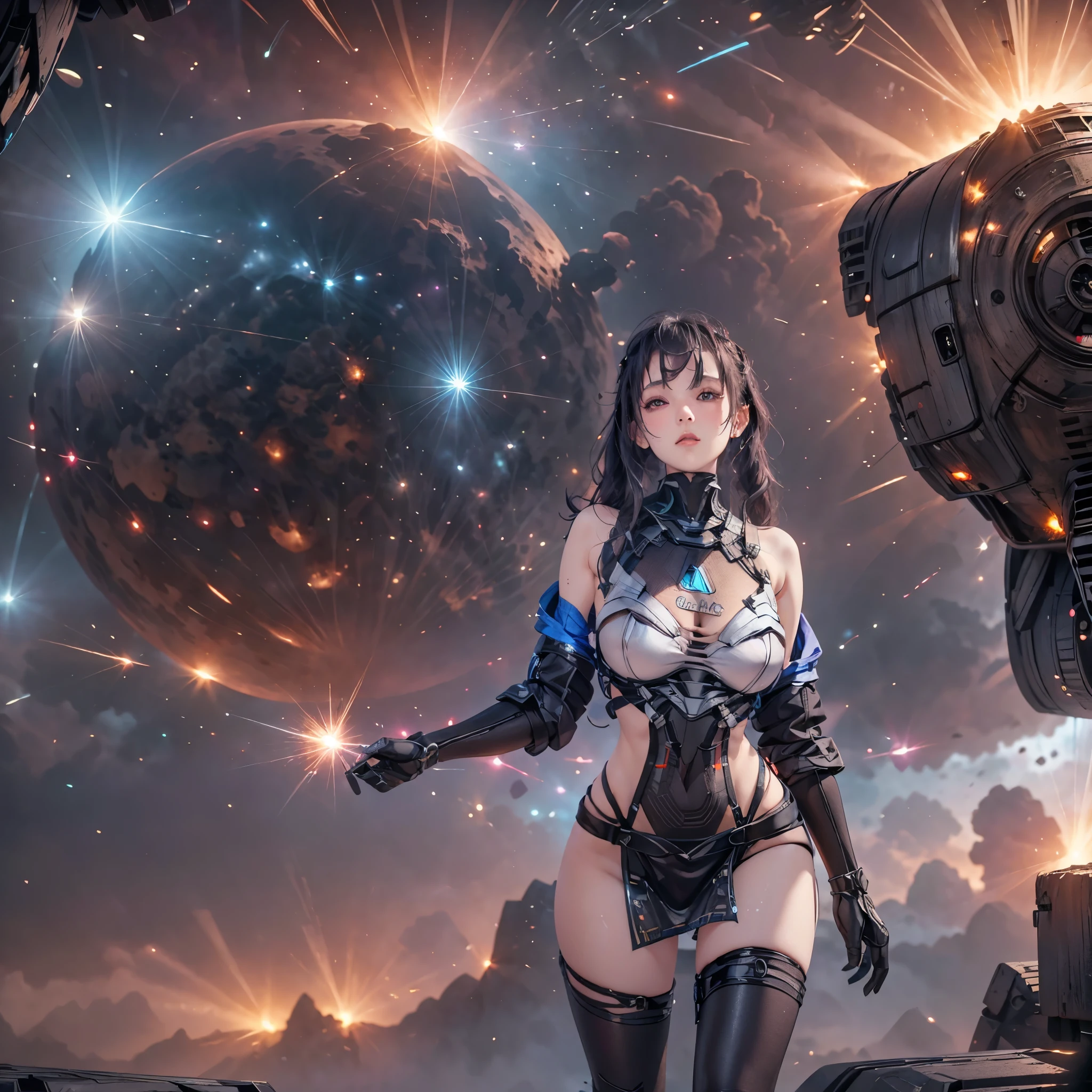 1girl, (solo), bob hair with bangs, black hair, breasts, small size, yellow eyes, tanned skin, full nude, full body, lot of cum on sex, kneeling, sad, outdoors, tired, exhausted, magic circle, (night), white moon, moonlight, lightning, clouds, medieval castle, (very sexy body, detailed face, masterpiece, highly detailed, 8k, best quality, vibrant colors, digital art, concept art)
