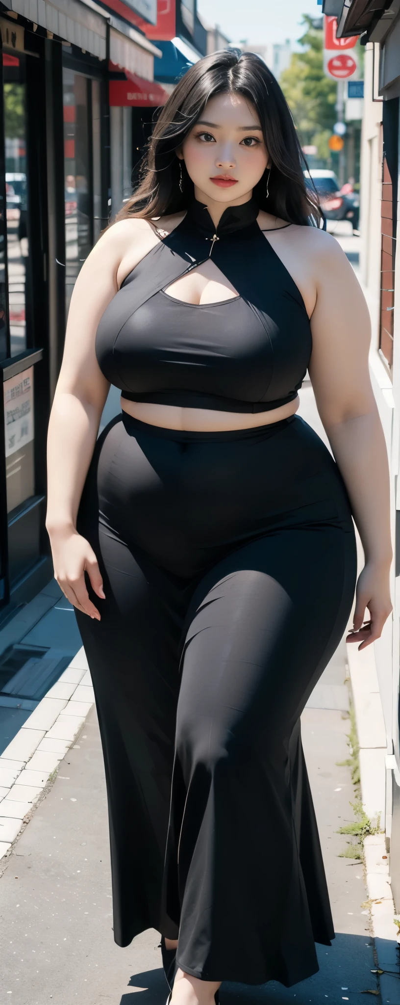 8K分辨率，Tall chubby beauty in lake blue tight yoga pants，Small white vest，Small white shoes，Plump buttocks，Pear-shaped body，The lower body is plump，beautiful weather，at class room，Full body photo of standing，Classic art photographs，The face is clear and detailed，There are close-ups