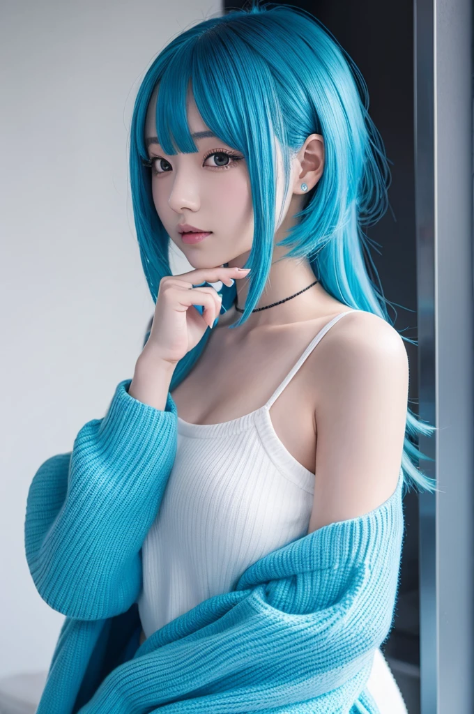 nsfw,blue hair, perfect pussy