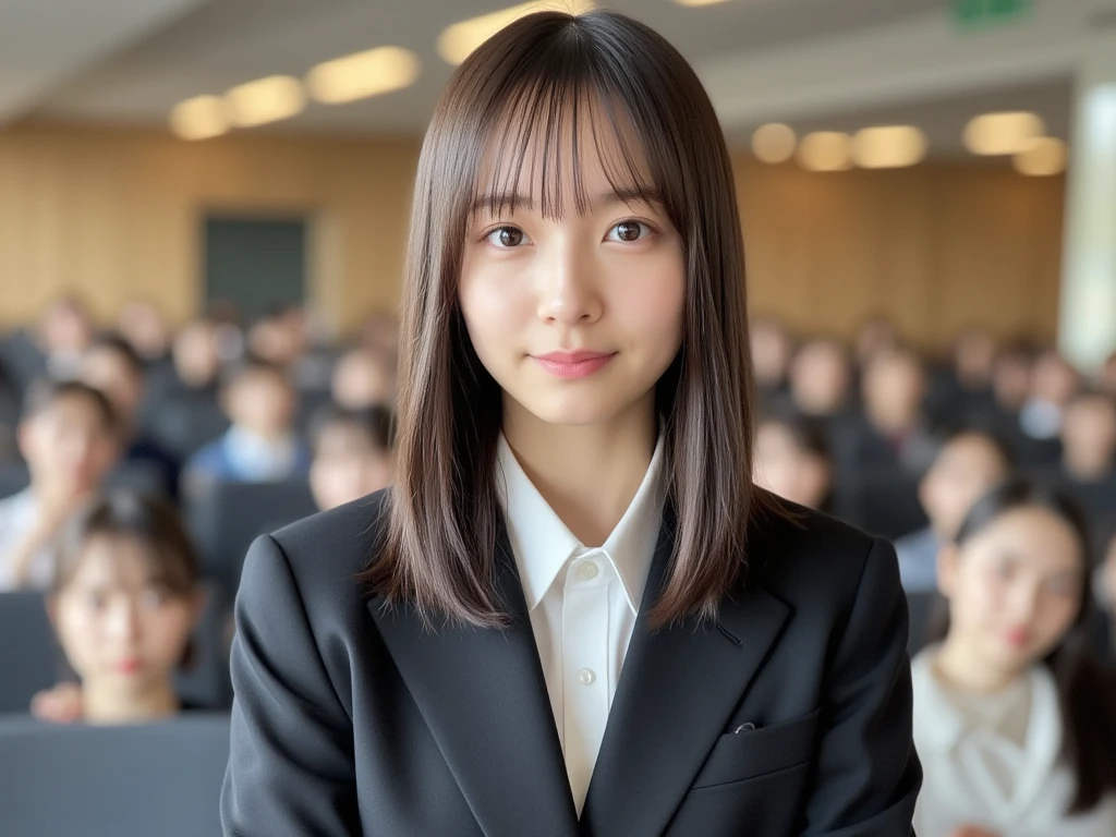  simple black pantsuit {x} presentation in front of an audience