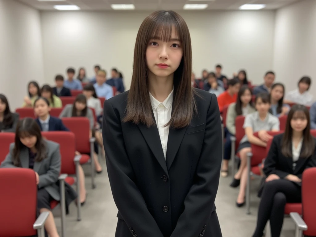  simple black pantsuit {x} presentation in front of an audience