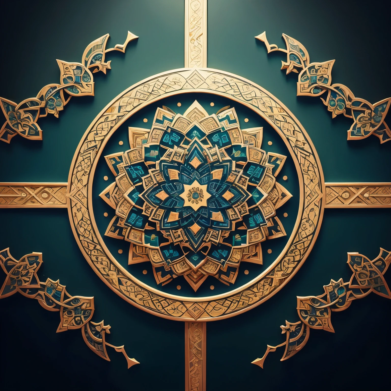 "Design a YouTube profile picture that merges the themes of education, Islam, and technology into a cohesive and modern look. The central focus should be an open book or graduation scroll to symbolize the educational aspect. On one side, integrate a crescent moon or Islamic calligraphy in a subtle, artistic style to represent the Islamic theme. In the background, incorporate tech-inspired elements such as digital circuits, glowing lines, or abstract computer icons to reflect the technological side. The overall composition should be clean, modern, and professional, with the educational and Islamic symbols standing out clearly, while the tech elements provide depth and context. Use a color scheme of green, blue, and gold for a balanced and harmonious design that evokes both spirituality and innovation. The font for the channel name should be simple, bold, and easy to read, complementing the overall modern and educational feel.

Image Size and Specifications: The image should be 800 x 800 pixels to fit perfectly as a YouTube profile picture. Make sure the design is centered and works well within a circular crop."

