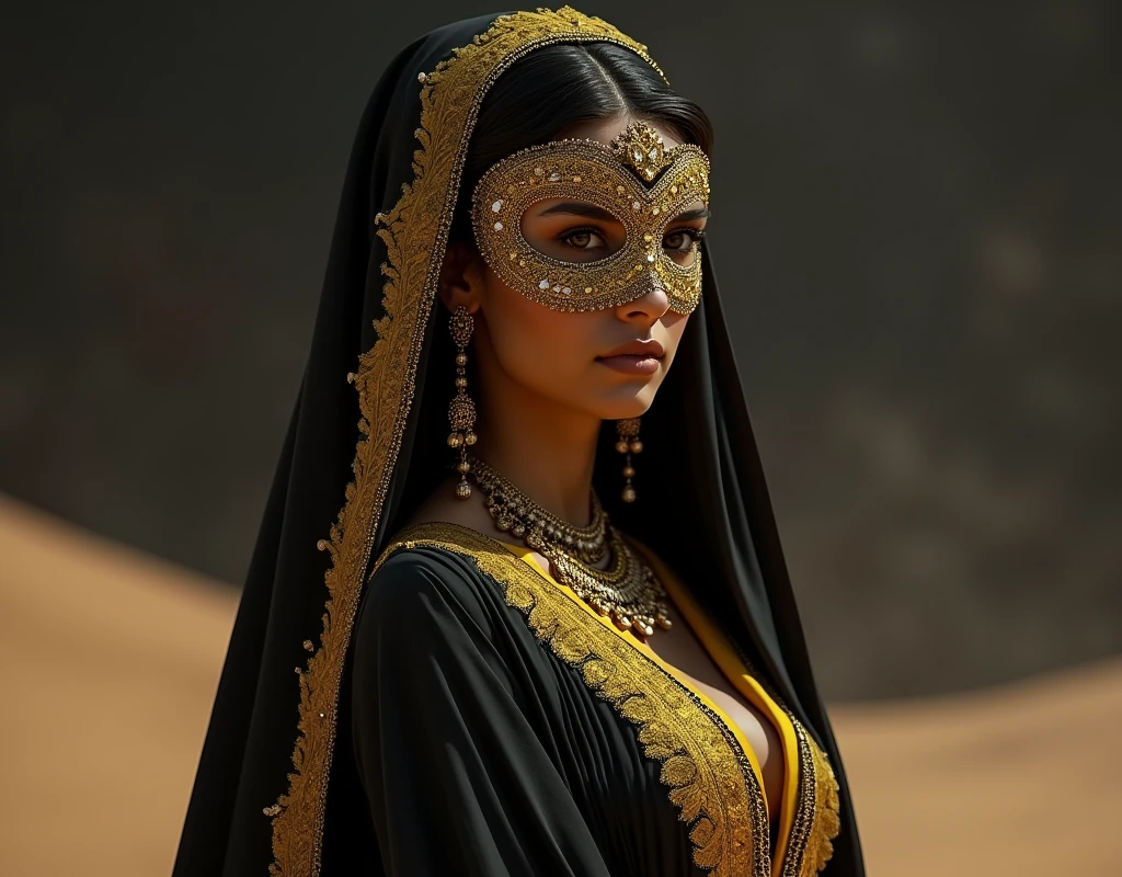 portrait of the most beautiful women wearing black kurta shalwar, face niqab only eyes are visible,tall,toned body,perfect face,perfect face,sharp focus,studio photo,soft lighting,painted background,UKHD,64k,HDR, HD makeup,shimmery makeup,celebrity makeup,