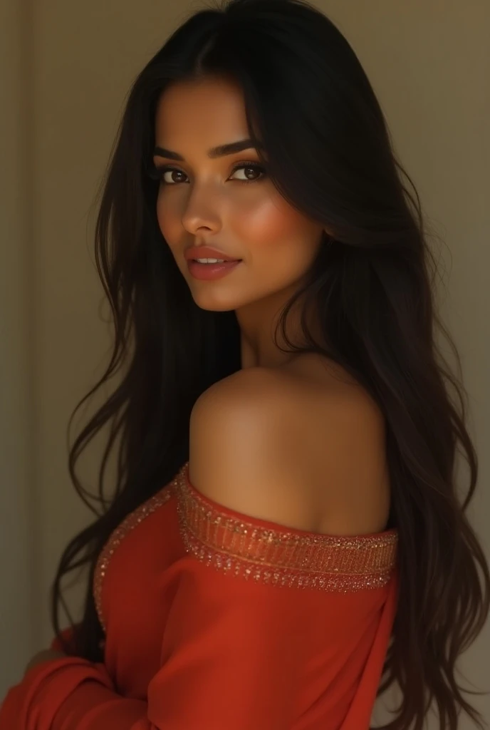 36-34-38 figure body of woman front image, wearing gown clothe, y look , indian woman of 30 year old