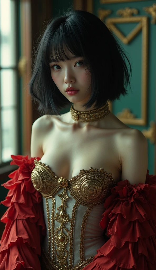 Nsfw,a Nsfw gorgeous hard sexy woman in colorful clothes,nude,Naked,pussy,Spread legs,Ass,Cameltoe,Like the work of Klimt,Like Mucha's work,Inspired by Klimt and Mucha,Bright colorful tones,colourful hair,Stylish,Anime Girl,fantrome,NSFW,busty,Gorgeous,Glamour, Inspired by Robert McGinnis, inspired by Grete Stern, style of takato yamamoto, Guido Crepax, Guido Crepax Style, tenderness, Vania Zhurvyov, Inspired by Leonor Fini, Long-tail cultivation, inspired by Takato Yamamoto.masutepiece,ultimate quallity,Detailed background, tag: Beautiful detailed eyes, Beautiful detailed lips, extremely detailed eye and face, long eyelashes, (Best Quality:1.2), Ultra-detailed, (Realistic:1.37), Oil Painting, Color contrast, High resolution, Psychedelic Dresses, Inspired by Robert McGinnis, Grete Stern style, Takato Yamamoto Style, Guido Crepax Style, Inspired by Amano, Inspired by Vania Yuravyevov, Inspired by Leonor Fini, Inspired by Hideboshi Nagao, Inspired by Takashi Yamamoto, Vivid colors, Dramatic Lighting, Impressive composition, Intriguing atmosphere, Feminine elegance.Photorealistic