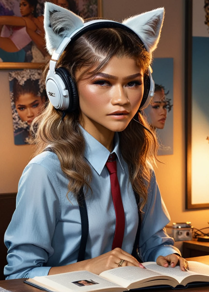 (zendaya:.4), (32k:1.5, Highest quality, masterpiece, Ultra-high resolution), Professional camera work:1.6, Highly detailed skin and face textures:1.3, Captivating portrait:1.2, Very accurate, Very detailed, 1 adult female, ((action pose:1.4)) Incredibly slim body, sense of loss, Sadness, Expressions of sadness,  Small face, ((long blond hair:1.3)), 