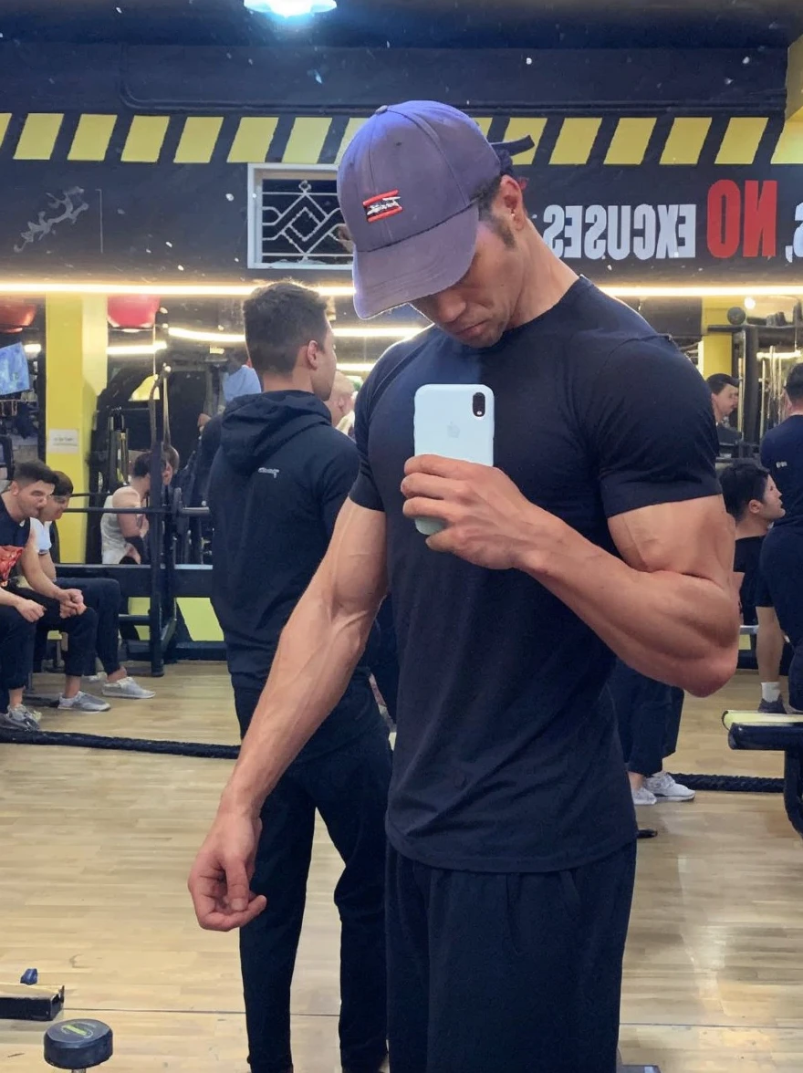 Larger shoulders and biceps