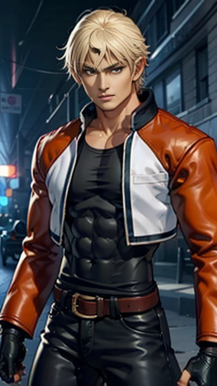 High-definition CG), (最 High Quality ),  Rock Howard has a beautiful body, SWAT Clothing, Handsome and cool young man ,   Slim and Muscular  , Beautyに拘束される, （Big Breasts, Beauty, Tall,  has a sexy body ） is handcuffed and taken away ,  is embarrassing,  High Quality 