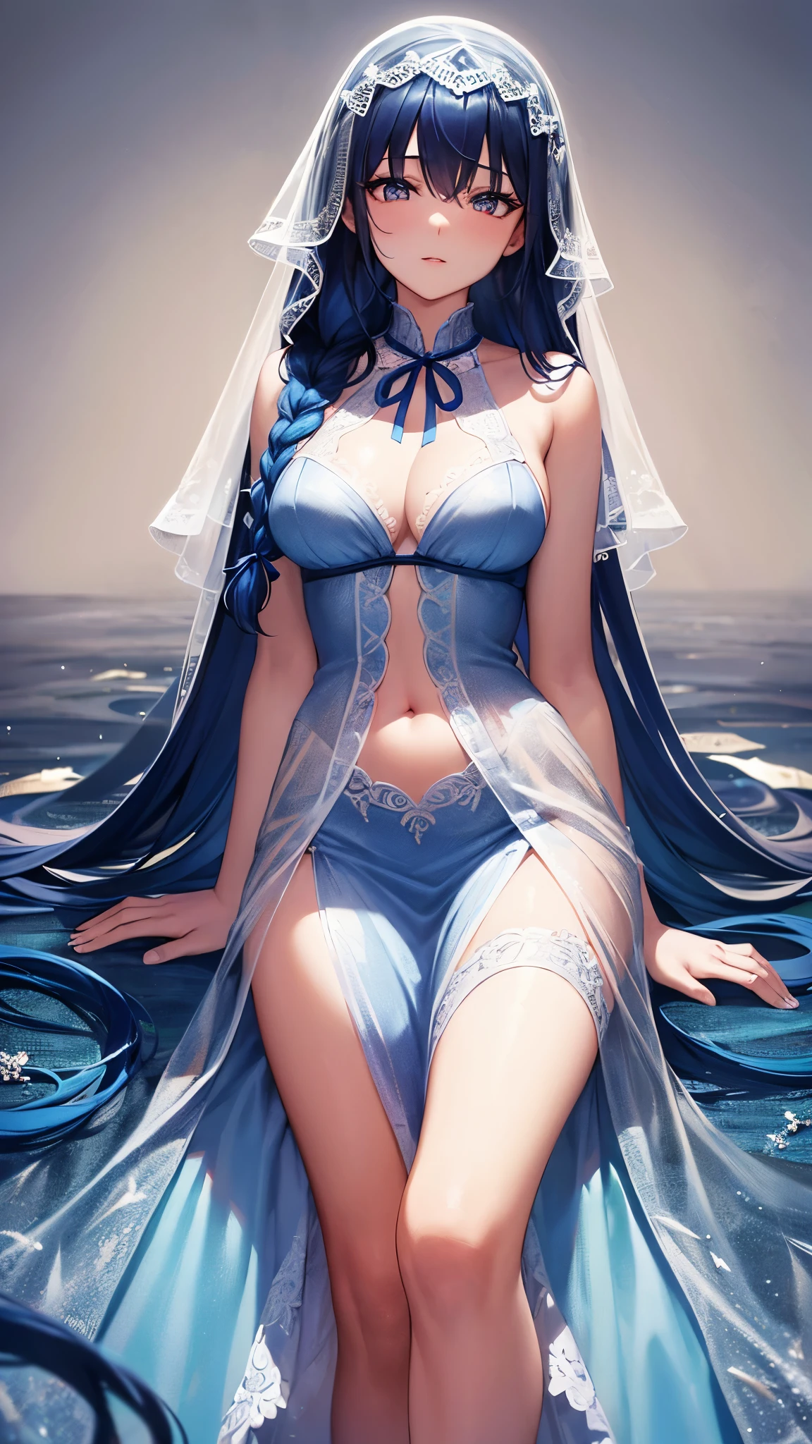 （（tmasterpiece，best qualtiy））， st louis\（Luxury wheels\） \（azur lane\）， full body shot shot，A high resolution， HighestQuali， illustratio， cinematric light， ultra - detailed， Detailed face， （Detailed eyes）， Best quality at best， ultra - detailed， tmasterpiece， （Detailed face），Extra-long hair fell to the ground，Has an extremely tall, sexy body， tall，Big breasts Thin waist，Exaggerated buttocks，Extra long thick legs，silver high heels， hair adornments，， highest details， glowing light eyes， （inns：1.2），lay down 
 on a bed，， janelas， nigh sky， The light from the back window is backlighted， llight rays， （hight contrast）， （a color，full body shot shot。 (sophisticated glam)), (NSFW breasts),, hdri, extremely naked, nude, nua, pelada, nsfw, gigantic breast 1.9