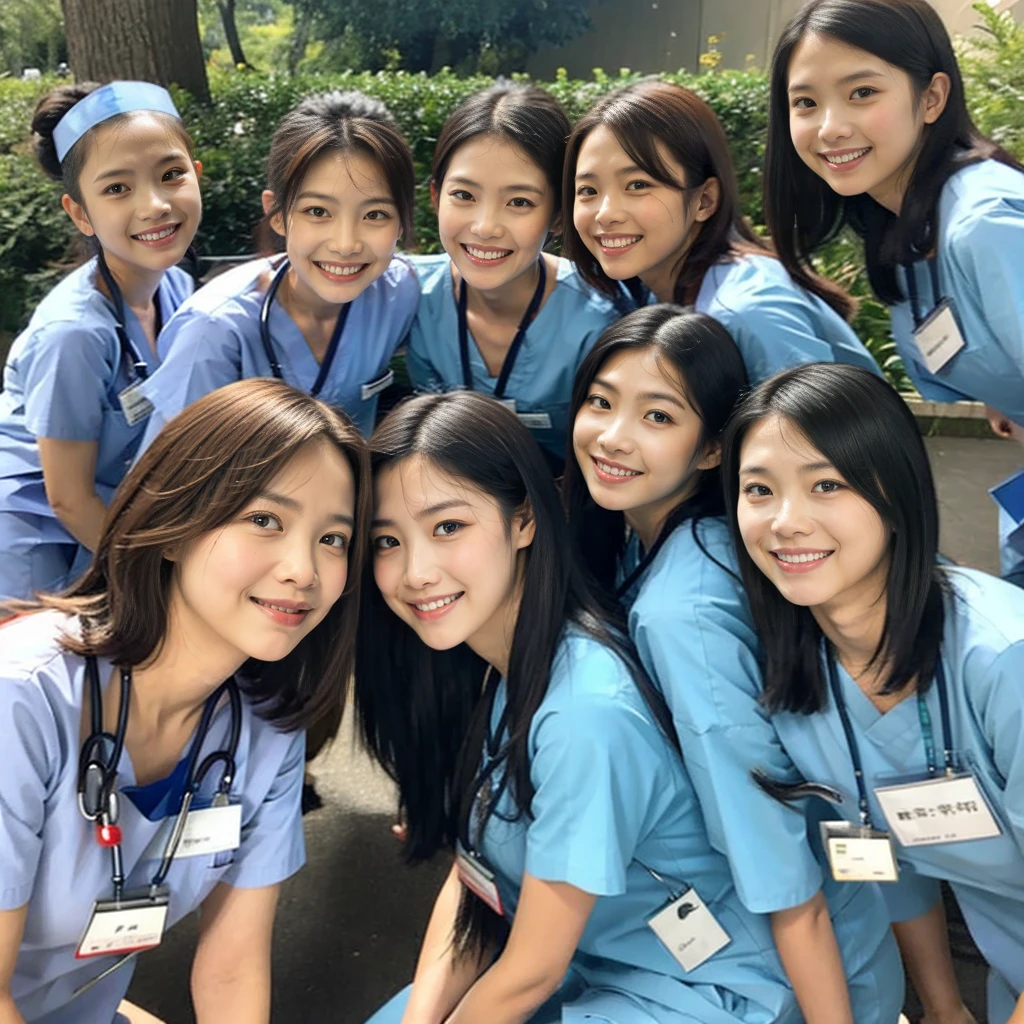 Group of nurses。Filipino。