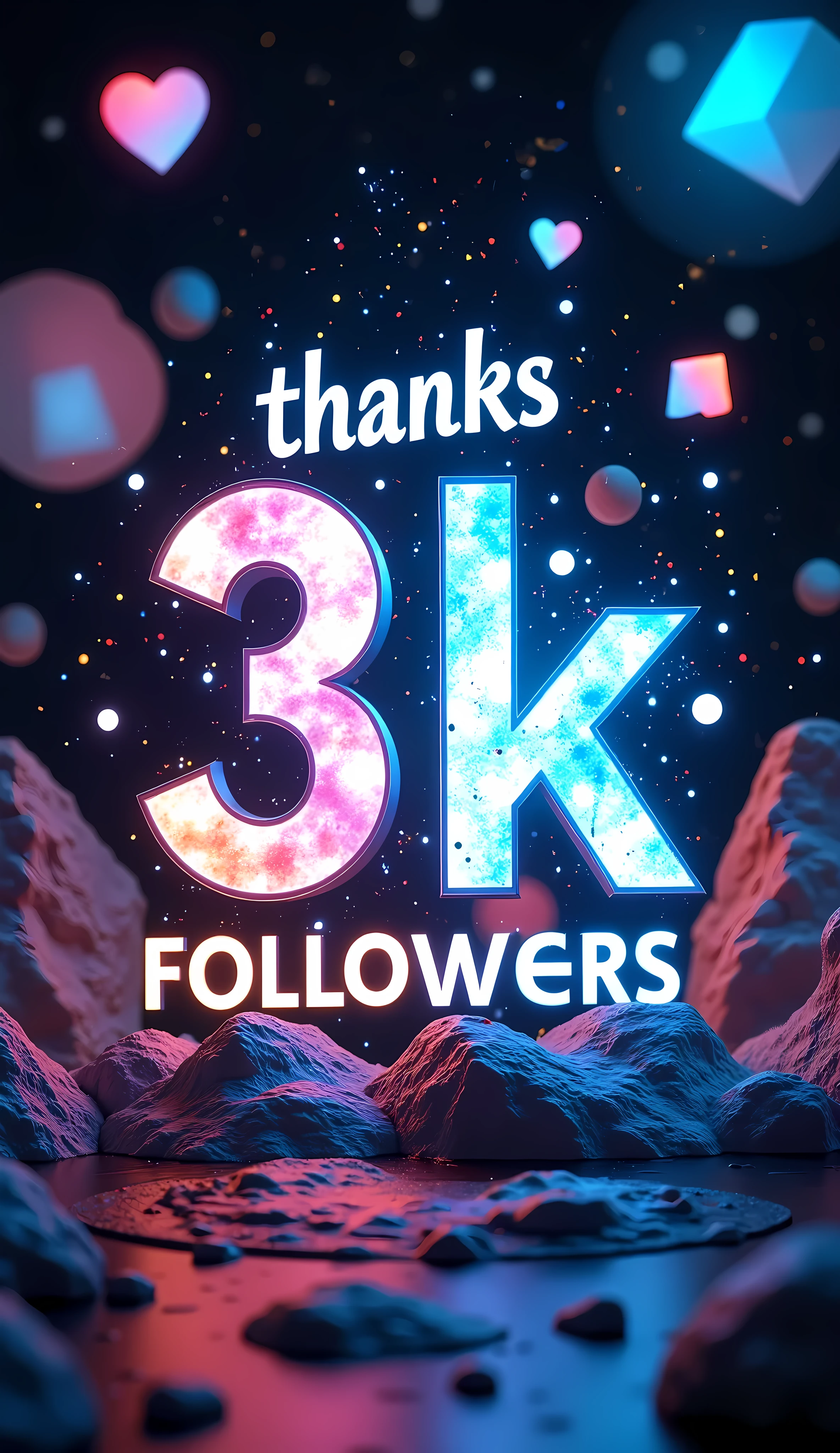 ("thanks 3K followers"), 