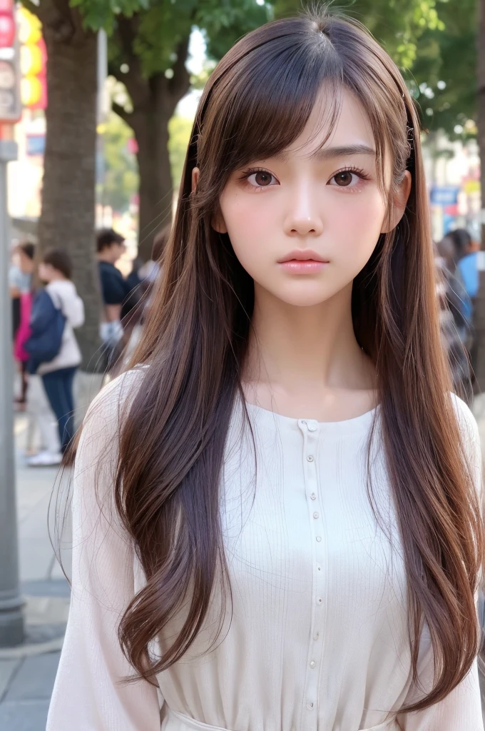 (masterpiece, Highest quality:1.2), One Girl, 12 years old, cute, Expressionless, alone, Small Nose, Small red cheeks and nose, 非常にcute表情, Random Hairstyles