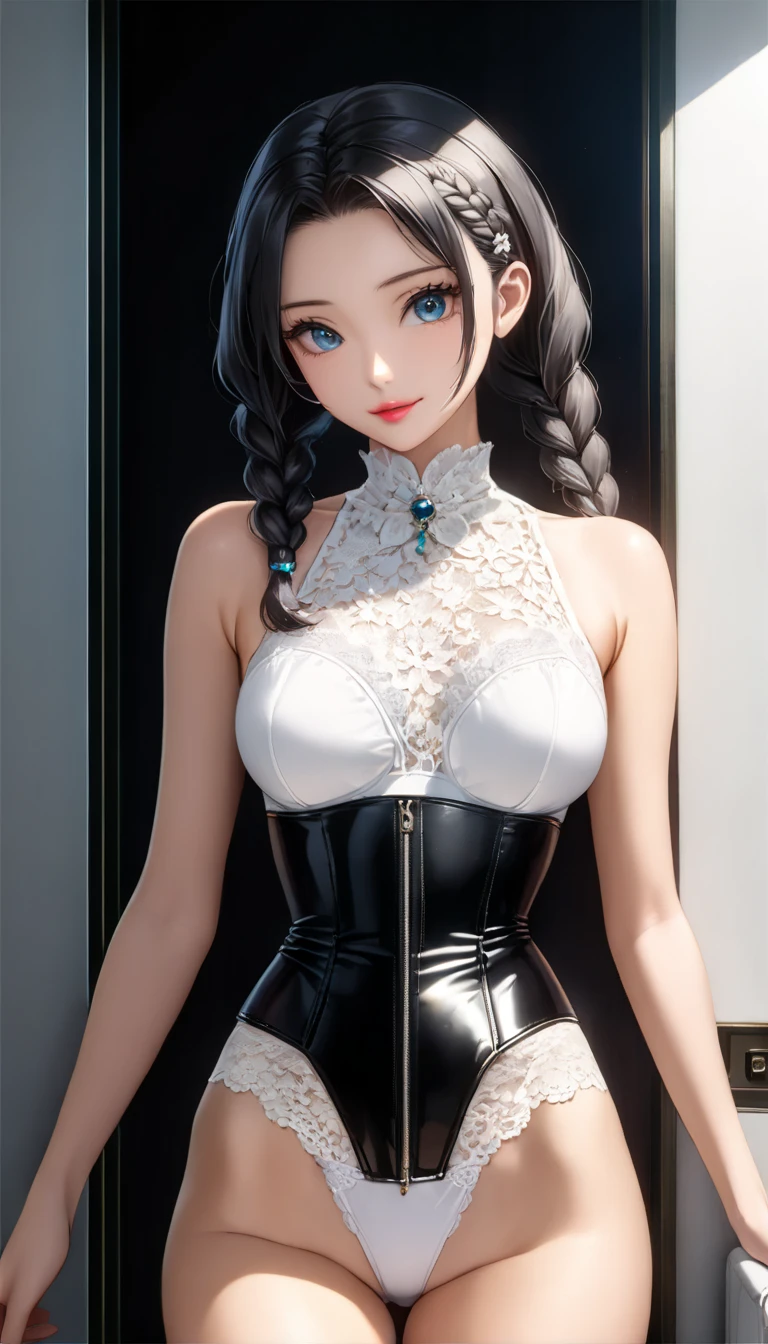 rage face,BDSM,slaves,rubbery,black corset,shackle,collars,NSFW,((best qualtiy,8k,tmasterpiece:1.3))),Clear focus:1.2,(layer cut,The large:1.2),Beautiful Women in Perfect Figure:1.4,Slender abs:1.2,Moist body:1.5,Highly Detailed Face and Skin Textur,Detailed eyes,二重まぶた,long whitr hair,The chest is touched,
