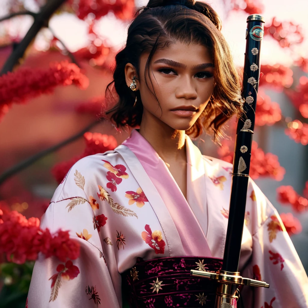 (zendaya:.4), (32k:1.5, Highest quality, masterpiece, Ultra-high resolution), Professional camera work:1.6, Highly detailed skin and face textures:1.3, Captivating portrait:1.2, Very accurate, Very detailed, 1 adult female, Incredibly slim body, sense of loss, Sadness, Expressions of sadness, Small face, (()), (medium shot), 