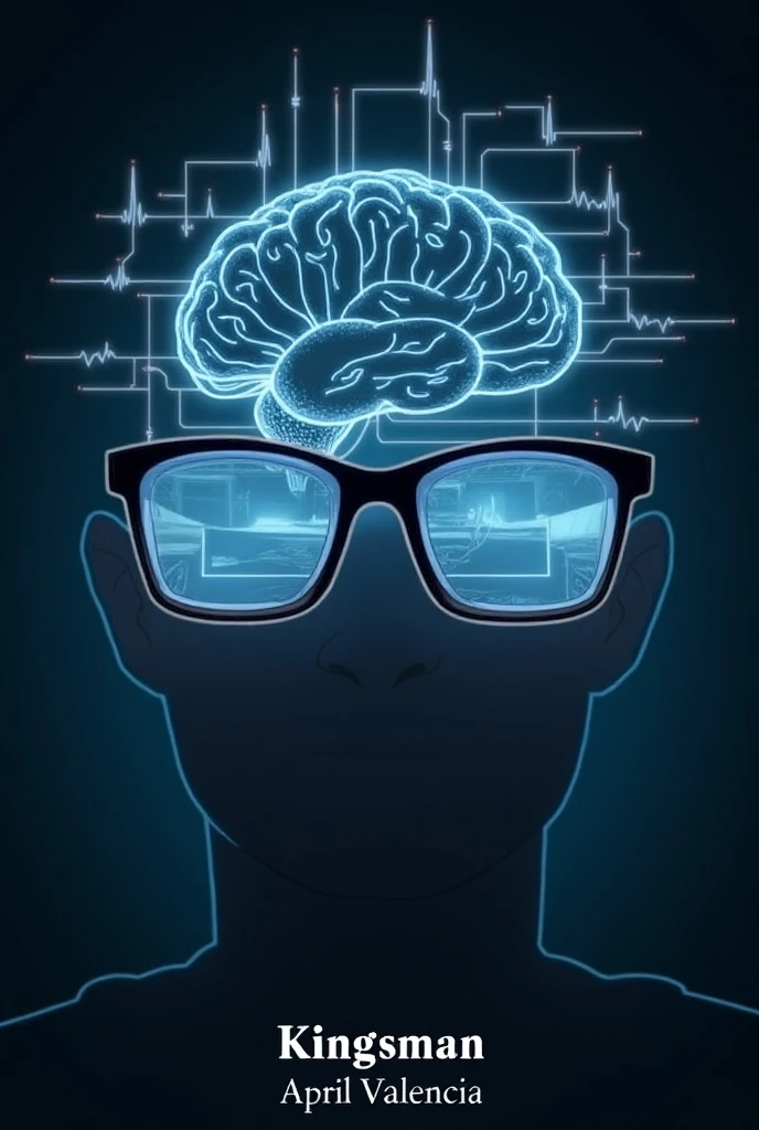Excited Brain, with glasses and some calculations on the side