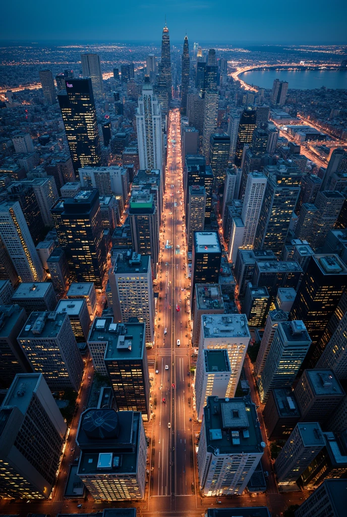 (Best Quality, very detailed depiction, incredible high resolution,Photographic images,Bird&#39;s-eye view), Futuristic Streetscapes , Aerial Photos , Iconic Skyscrapers,Artistic Buildings ,Beautiful cityscape,Night view,Beautiful night view,