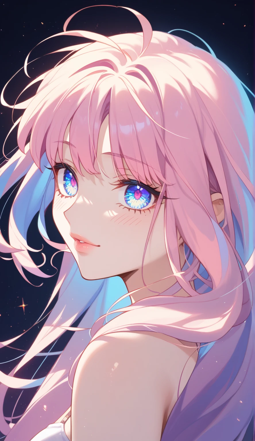 beautiful detailed eyes, beautiful detailed lips, extremely detailed eyes and face, long eyelashes, 1girl,  anime, kawaii, cute, digital art, vibrant colors, pastel colors, soft lighting, aesthetic, highres, 8k, best quality, masterpiece、morgan le fay,cowboyshot