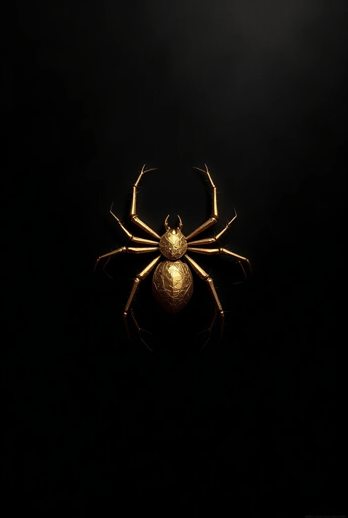 Create a spider logo with a brown background
