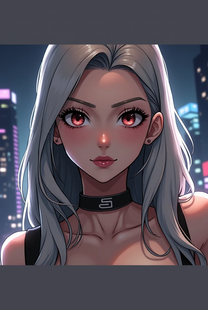 (master part:1.2, best quality), 1milf, roupas abertas, cabelos lisos curtos, vibrant hair colors, olhos verdes, maduro, Mamalhuda, sexy, parte superior do corpo, red lips, tampo do tubo, pressione peito, Atire de cima, roupas sexy, NSFW, Selfie, Tokyo in the background, urban backdrop