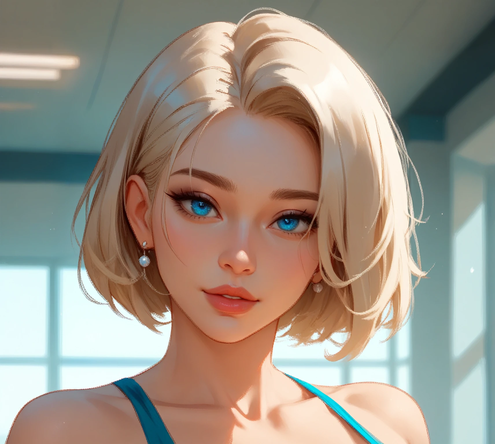 NSFW, erotic, perfect body, sexy, best quality, clear quality, high quality, 4K, 8k, одна  woman , сексуальная  woman ,  platinum blonde ,  big breasts, 1 girl face . Main Person, female Face in the frame,  Short hair, square,  big female boobs ,  woman ,  blue-eyed blonde with short hair WANTS, groans, взрослая  woman , anatomy