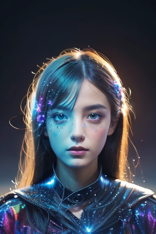 <lora:ChastityLynn_v1.0:1> 
 <lora:epiNoiseoffset_v2:1> 
 by Chuck Close, 1girl, solo, rule of thirds, perfect compostion, detailed hair and face, detailed eyes, pupils
perfect face, detailed nose, cheeks, (lips:1.2), ears, 
The sci-fi princess wears a sleek metallic jumpsuit with an illuminated trim, reflecting the advanced technology of her kingdom. A high collar and angular shoulder pads add a touch of regality. She carries a holographic staff with a floating crystal.
highly detailed, natural lighting, <lora:add_detail:1>
