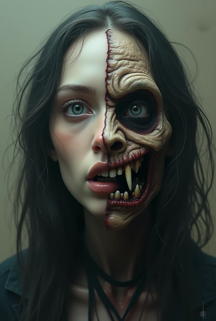 Horror, body horror, ultra realism, 4k, beautiful woman, deformed body, nikon, photorealistic, disgusting, creepy, nightmare, disturbing