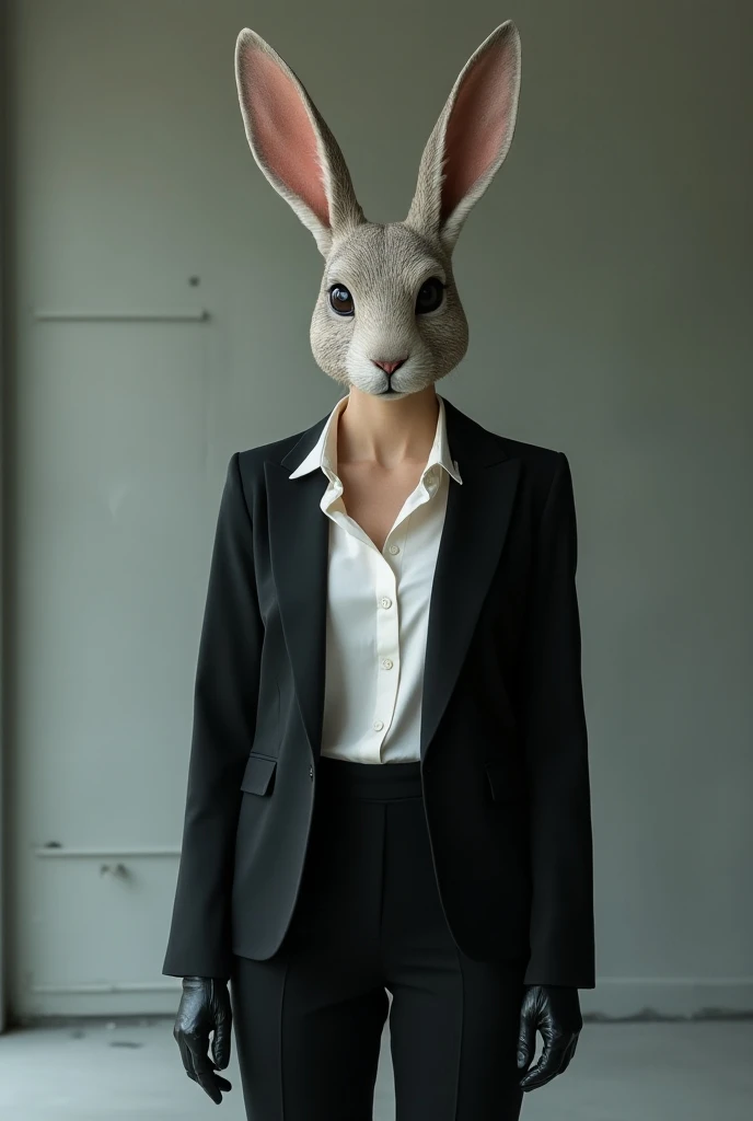 a photo of a rhino-woman hybrid as a business-woman, 8k