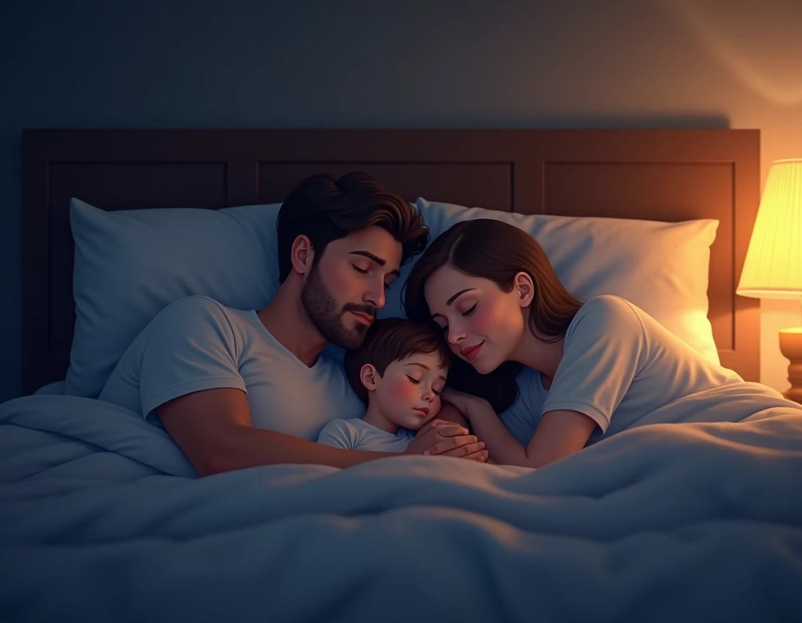 Father seeing her ??? sleeping and also mother 