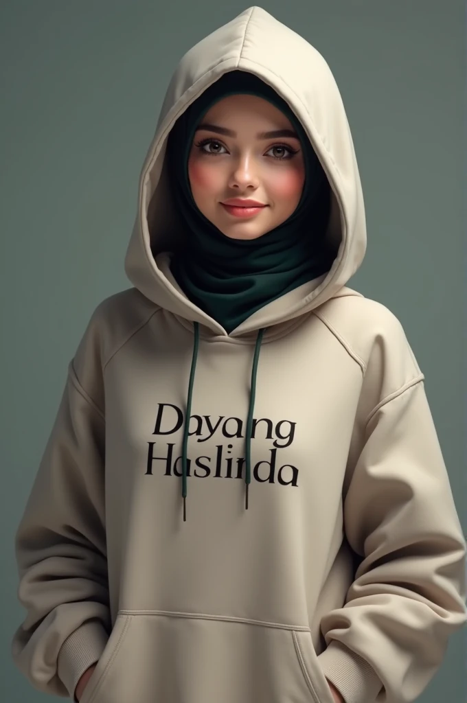 Realistic image super HD 4k,
A malay man age 30 years old wear red hoodies.a less chubby,have text "MADIE" at his hoodies.
A malay daughter age 3 years old wear red hoodies,long black hair,have text "QAILA" at her hoodies.
A malay gurl with glasses,age 30years old,wear black hijab and red hoodies,have text "FATIN" at her hoodies hold the baby boy,wear red rompers.