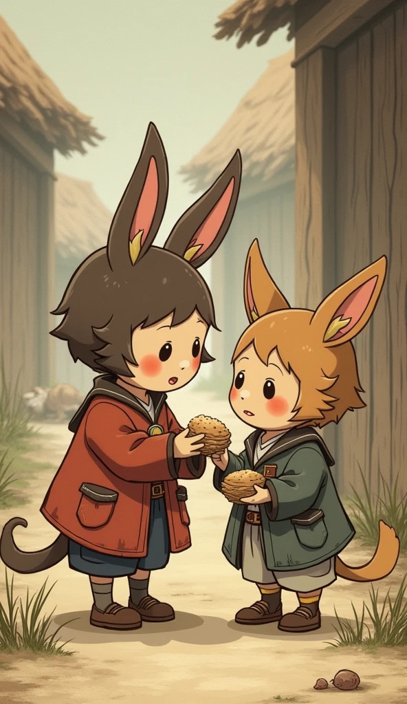 kemoshota boys, twins, dynamic angle, rabbit boys, naked, cub, boys, innocent, naive, shota couple