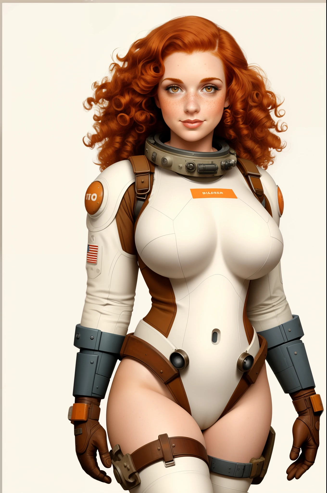 Jennifer Korbin, ginger hair, wet and wild in space