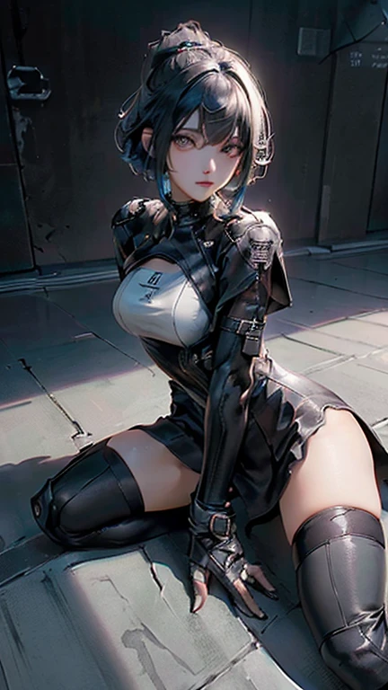 female naked cyborg,dynamic angle,NSFW,sniperbattle stance pose,fantasy,erotic anime,inspired by Takashi Murakami,stylish,pussy,big breasts, pubic hair,Glamour,light color tone,,Psychedelic costumes,armored,cyberpunk dystopian girl,fantasy dystopia,dystopian landscape,blade runner,ghost in the shell,realistic,Psychedelic and colorful tones,take a pose,gun,arm,table top,ultimate details,8K,detailed background,realistic,ultra high resolution,table top