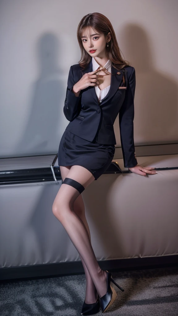 (((小便をしている:2.0))), (((Dressing:2.0, Stewardess uniform:1.8))), ((airport:1.8)), ((Squat:1.8, Face the front of your body at the camera:1.8, Touch the crotch with your hand:1.8)), ((white panties:1.5, pantie shot:1.8)), ((Eyes closed:1.8, Open mouth:1.8)), 1girl in, 18year old, 7headed body, Ideal ratio body proportions, erectile nipple, Medium Hair, With bangs, A dark-haired, small tits, A slender, Small buttocks, beauty legs, Skinny Legs, surrealism, Cinematic lighting, depth of fields, One-person viewpoint, F/1.8, 135 mm, nffsw, masutepiece, ccurate, Anatomically correct, Textured skin, Super Detail, high details, High quality, awardwinning, Best Quality, hight resolution, 8K
