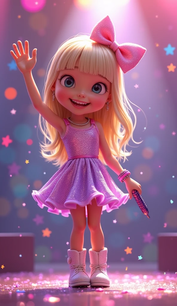 girl CHILD 10 years old, Russian blonde in braids, ROUPA DE DISCO, BOLA DE DISCOTECA, luzes de Discoteca. BAILE DA DISCOTECA, DISCO BALL