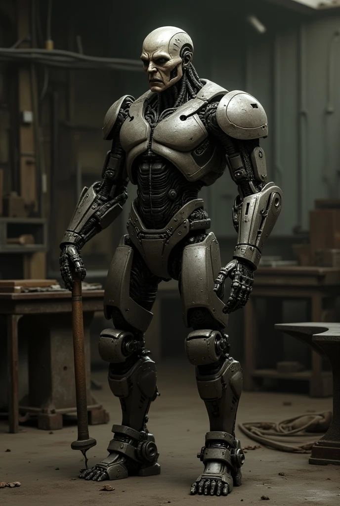 best quality,masterpiece,highres,original,extremely detailed wallpaper,perfect lighting,extremely detailed CG,<lora:add_detail:0.3>,perfect_photography.txt,
<lora:terminator:0.5>,endoskeleton,cyborg,