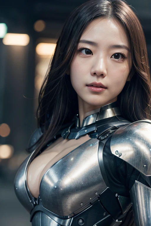 Korean female comedian Maple.oh, stellar blade skin suit, is giving off 'notice me senpai' when she sees viewer