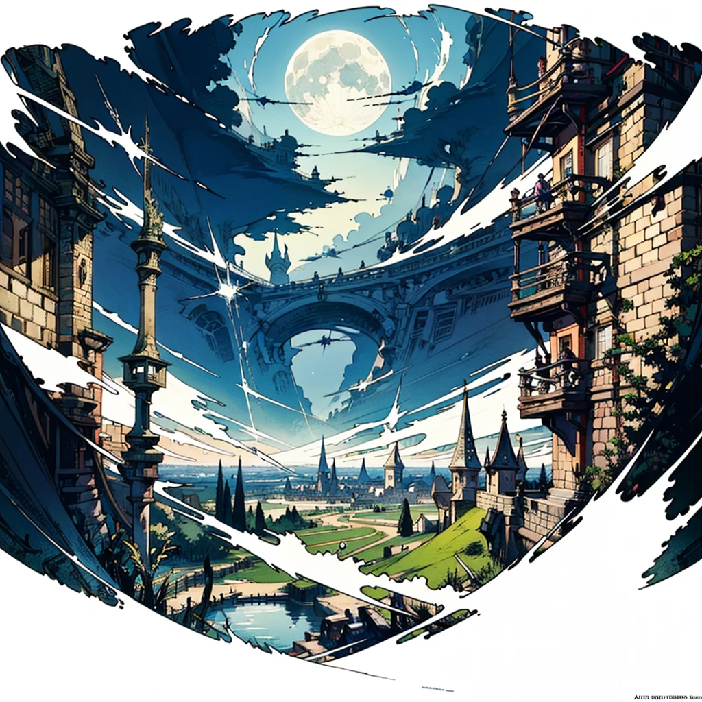 (((フラットart))),( best quality:1.2, absurd,Realistic, detailed),Landscape only,Castle in the sky with the full moon in the background,Landscape only, detailed背景,Landscape only,Front View,Landscape only、Bravely Default: Flying Fairy, Bravely Default \(series\), Nier,  Final Fantasy , ソードart、CD　 jacket　art、 (((フラットart))),( best quality:1.2, absurd,Realistic), detailed背景,,Bravely Default: Flying Fairy, Bravely Default \(series\), Nier,  Final Fantasy , CD　 jacket　art、Priest、 ,Skinny and small chested, ,(Best Quality)),(  ultra high resolution ),( ultra-detailed),( detailed depiction ),(( best anime)),( Best Artwork ),Sharpness,,超精密なart, A very beautiful ancient castle towering over huge clouds in the center of the image,  there is a huge city with blue sky and white clouds in the background, Best Quality,  beautiful image , 極端な詳細, masterpiece, , (middle ages):1.1, (storm):1.4, (thunder):1.3, (rain):1.2, 