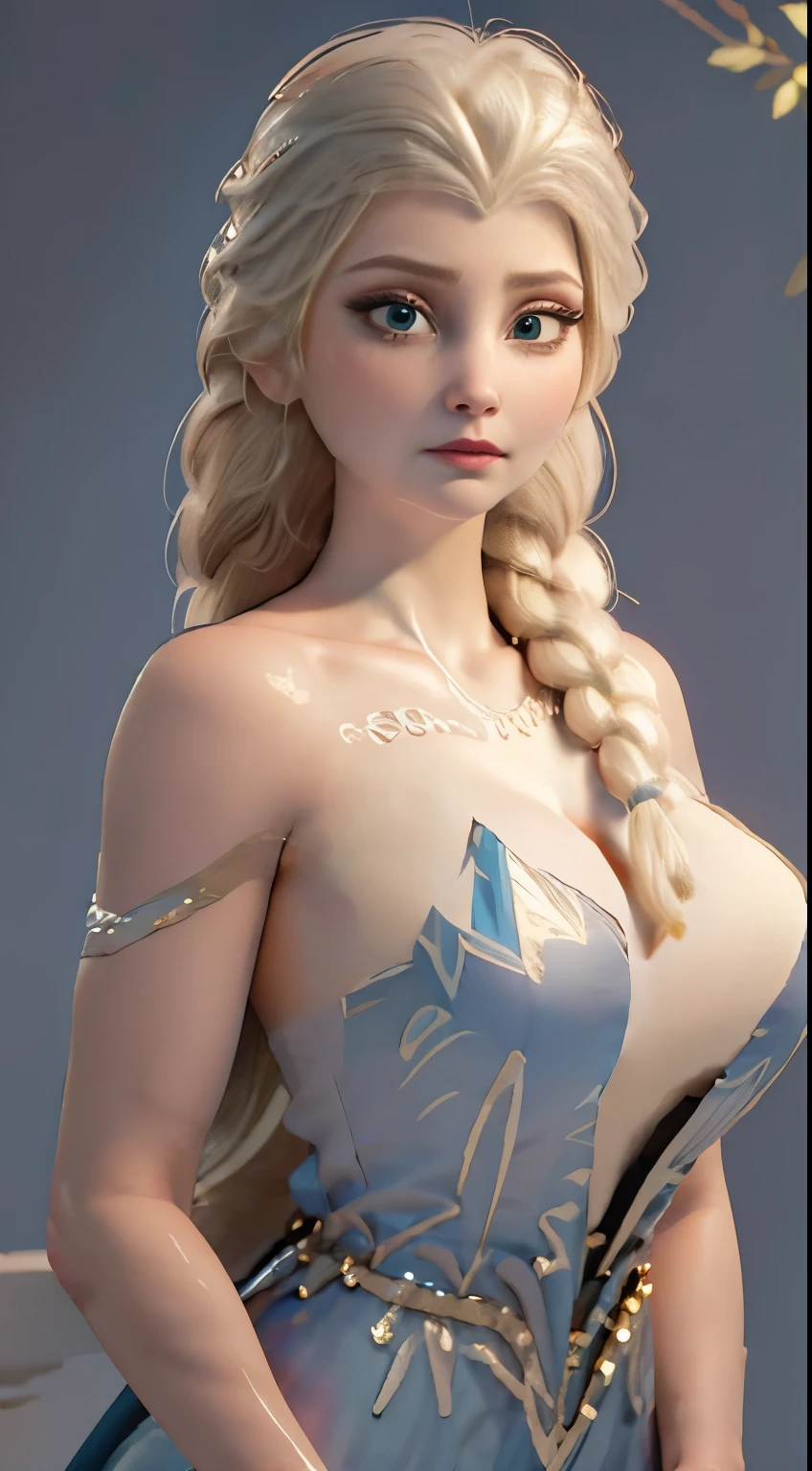 Elsa frozen is very hot. busty. cutout. production