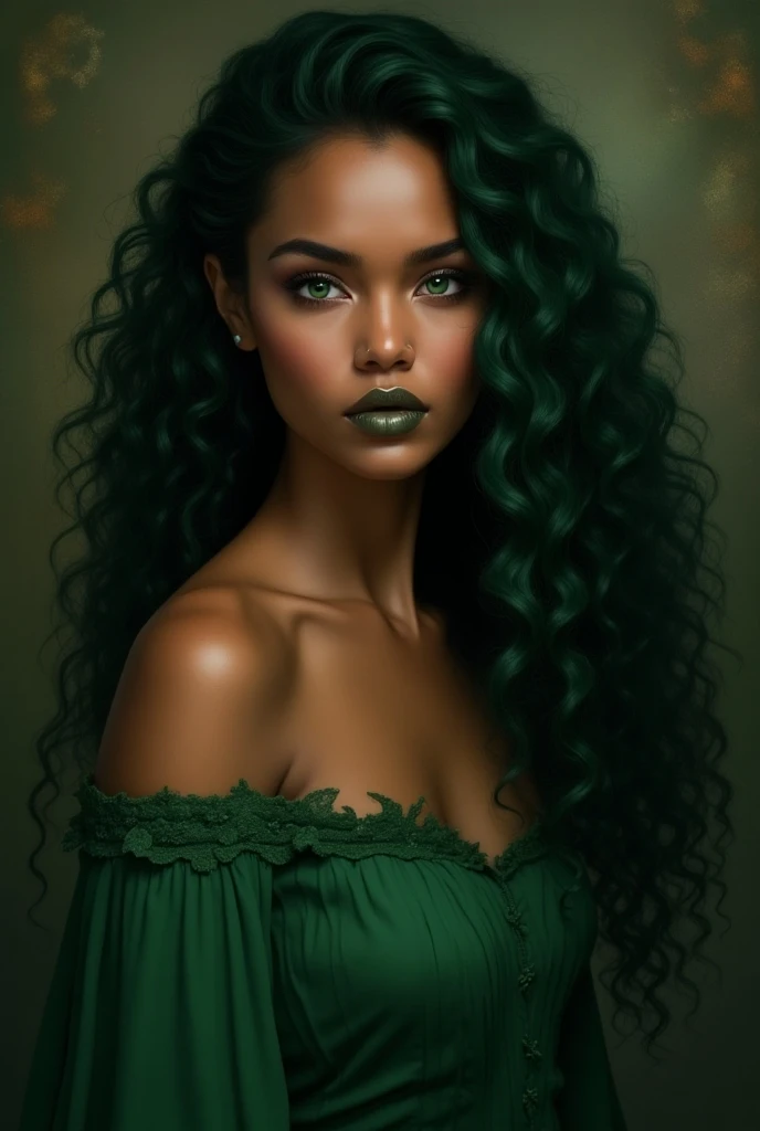Uma mulher negra com cabelos vermelhos e olhos verdes claros, vestindo roupas de festa elegantes, com contornos dispersos e fundo branco, detalhes intrincados, discreto, Aquarela, chapinhar