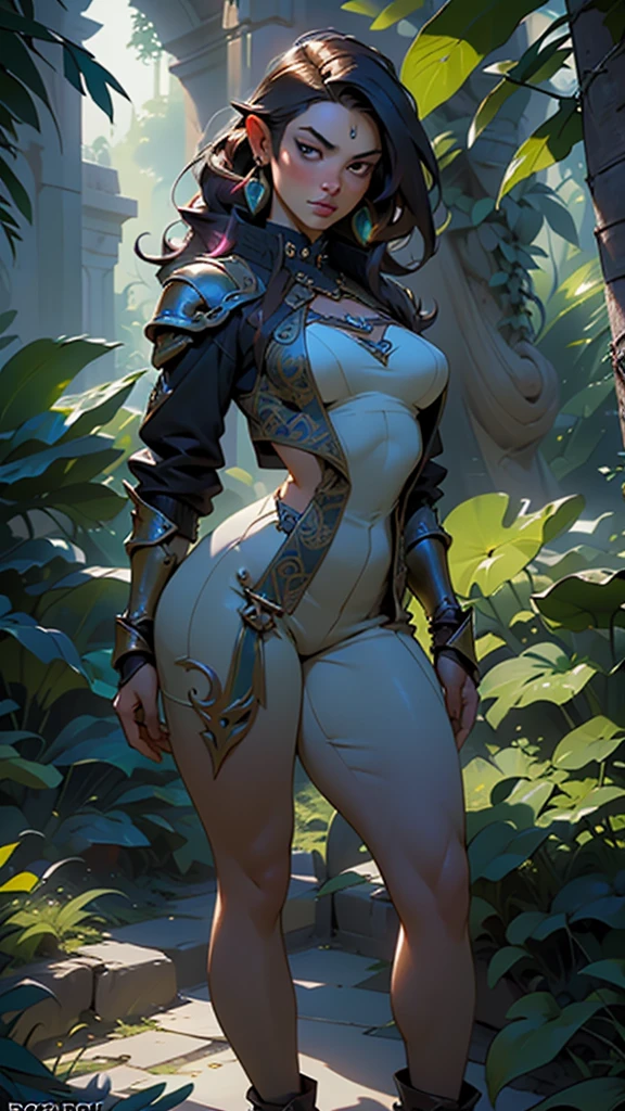 (pin up art of a huge tall woman, goliath, stone skin:1.4), 1girl, solo, beach cave, best quality, view from below, ass focus, rating_questionable, score_9, score_8_up, score_8, score_9, score_8_up, score_7_up, score_6_up, embedding:zPDXL3, (beautiful milf giant wearing ivory woven armor, metal shoulder pads:1.2), athletic, strong, wide hips, thicc, (chubby:0.5), massive tits, (colored skin, green skin:1.2), messy hair, sitting on table spreading legs:1.2), sexy expression, detailed green eyes