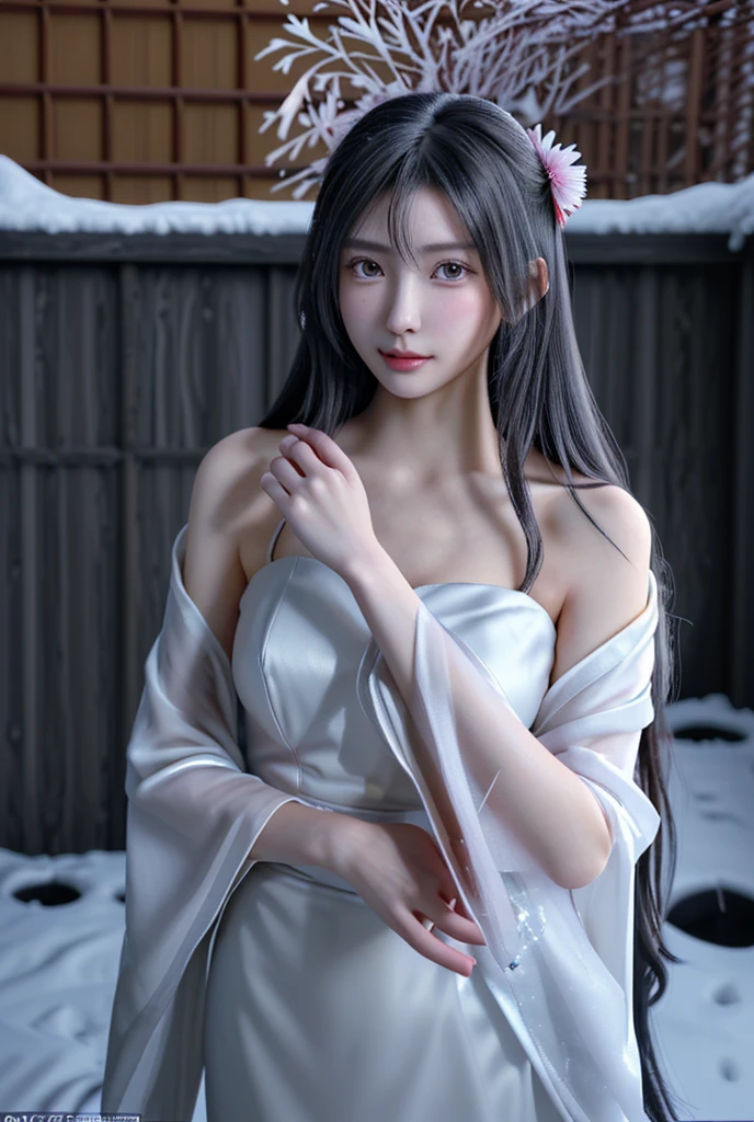 ((Waterfall basin on a moonlit night)),((池の真ん中に立つbeautiful女性)),((beautiful half-naked woman in a beautiful waterfall basin)), ((Sharp and captivating eyes))、((Sexy))、(((See-through kimono:1.3)))、((Kimono made of thin cloth wet with water:1)), Pale skin、(((One Girl:1))), ((Pale skin))、憂鬱なbeautiful顔、beautiful expression、Sexy顔、Swollen nipples, (((Lower Breast)))、(((beautiful breasts ))), beautiful 、Knee-high boots、Super detailed face、Delicate eyes、(double eyelid)、 (((1. Japanese women)))、 Beauty, 20-year-old,((See-through kimono)), (Show off by wearing Japanese revealing clothes),